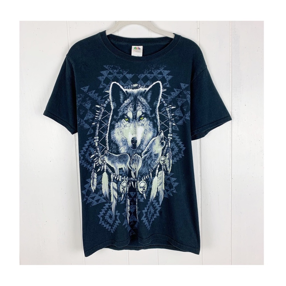 Vintage Dream Catcher Wolf Tee